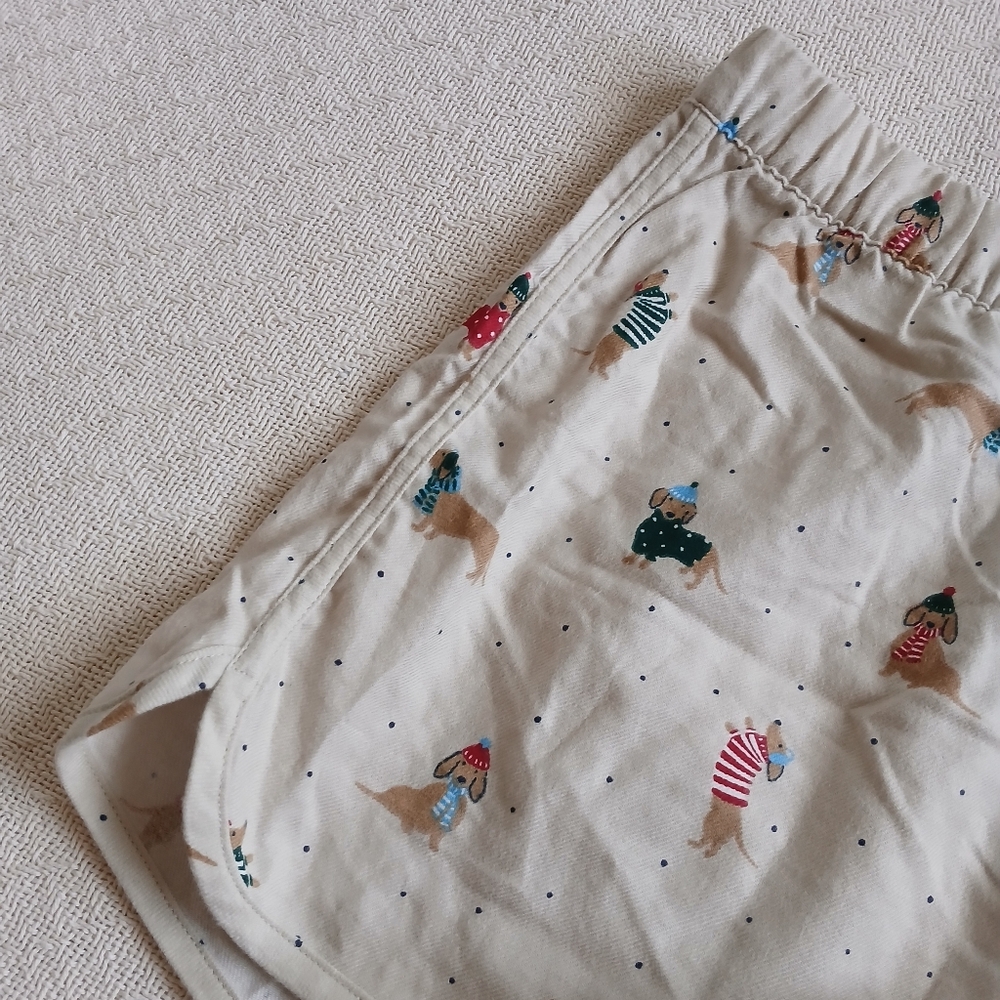 gap ♡ flannel short holiday dog christmas body medium boxers whimsy lounge sleep - Picture 2 of 8